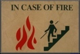 Panneau picto incendie humour sécurité