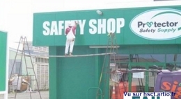 Hauteur drôle chute humour risque peintre boutique sécurité