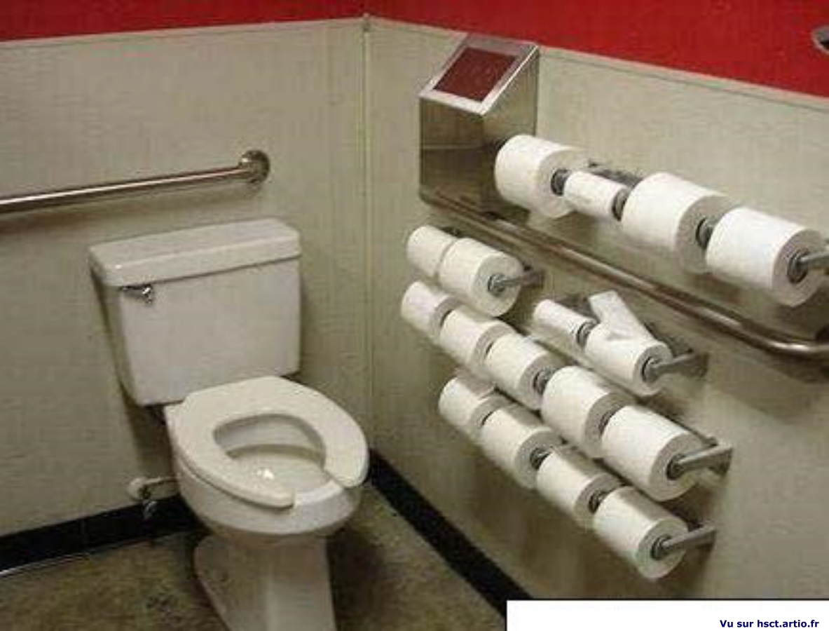 PQ toilettes hygine travail humour